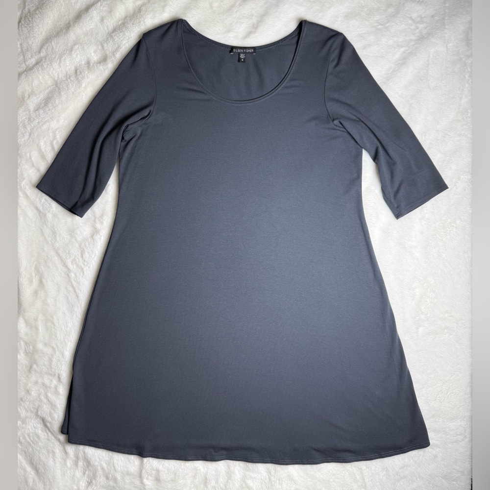 Eileen Fisher Womens Swing Top in Eucalyptus Size M